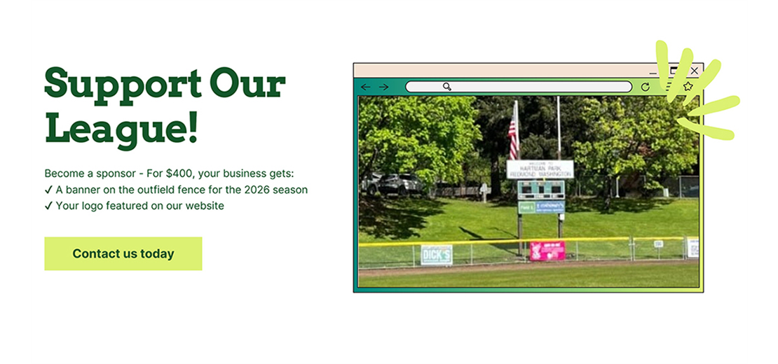 Become a Redmond West Little League Sponsor!